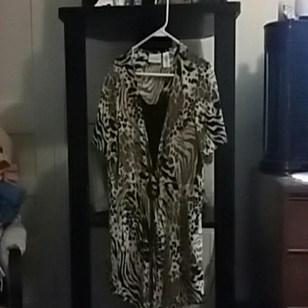 Tank with attached blouse